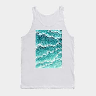 Wave pattern painting Tank Top